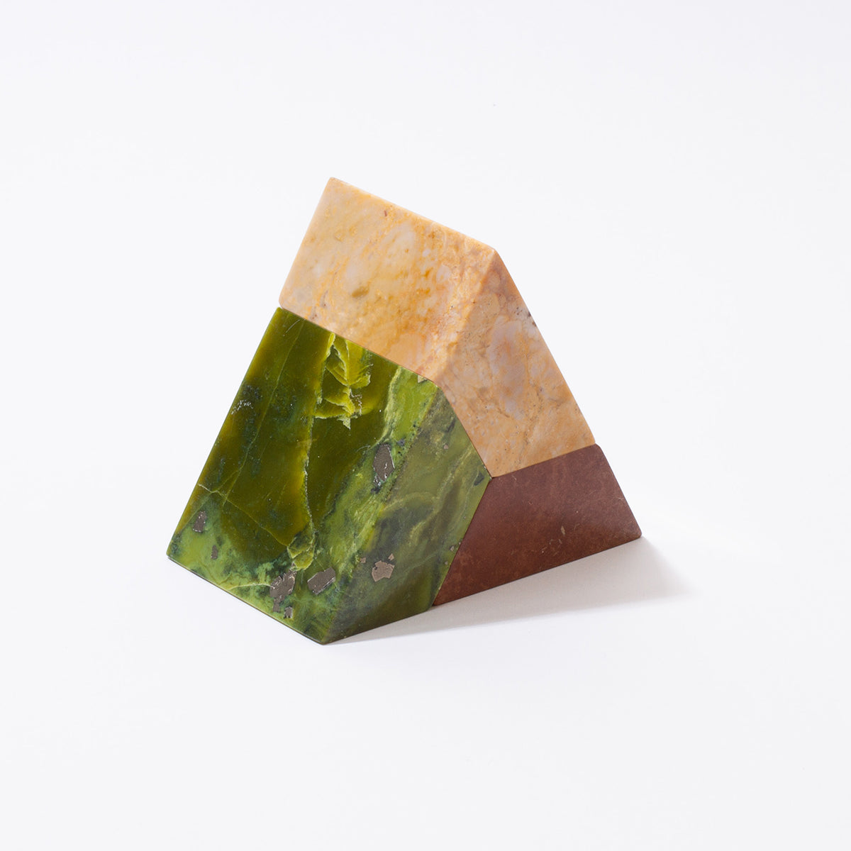 Triangle 3D Gemstone puzzle – Serpentine, Soapstone & Jasper