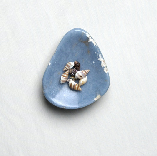Blue Angelite Gemstone Catchall | Handcrafted Jewelry Dish | DAR Proyectos