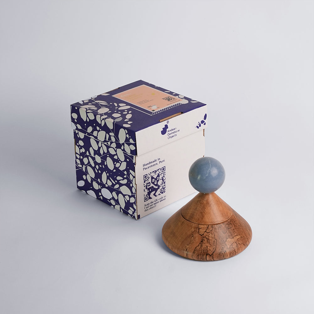 Cool Cone Jewel box - Angelite, infused with calming energy and celestial beauty.