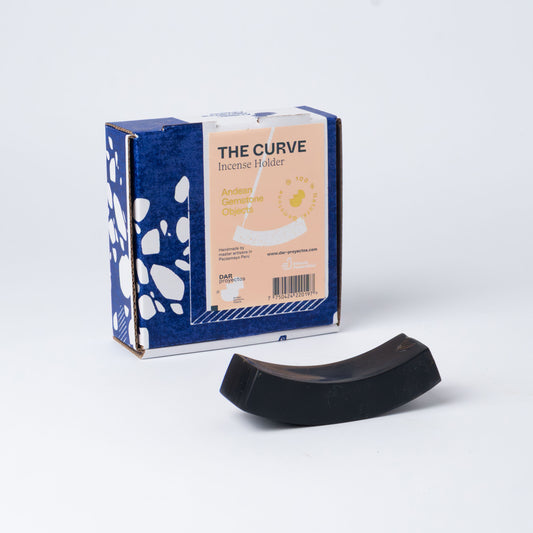 Smile Gemstone Incense Holder - Black Onyx