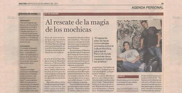 Diario Gestión. Marzo 2011.