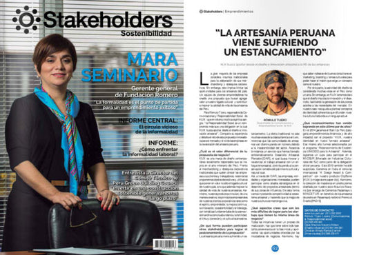 Revista Stakeholders, Edición 63 [Sección Emprendimientos]. Agosto 2015