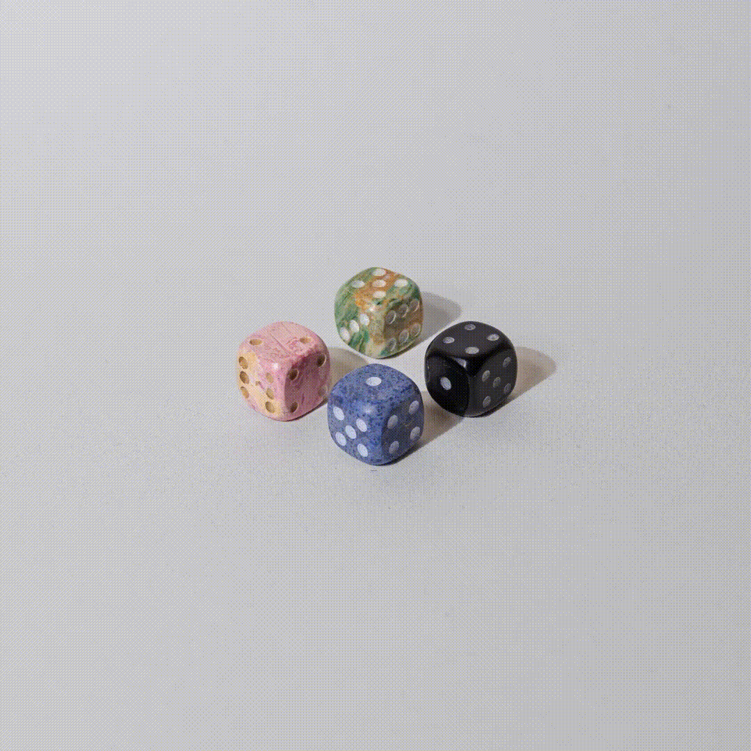 Giant gemstone Dice - set of 4