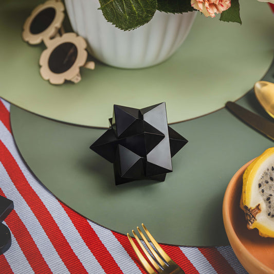 Burr 3D gemstone puzzle in Black Onyx