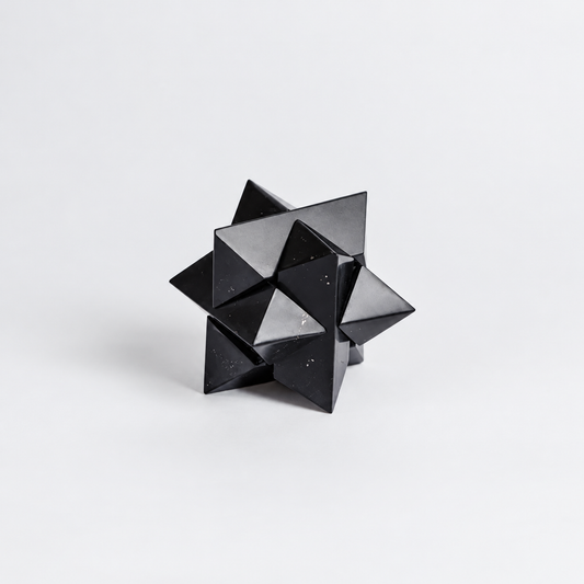 Burr 3D gemstone puzzle in Black Onyx