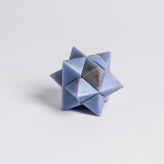 Burr 3D gemstone puzzle Angelite