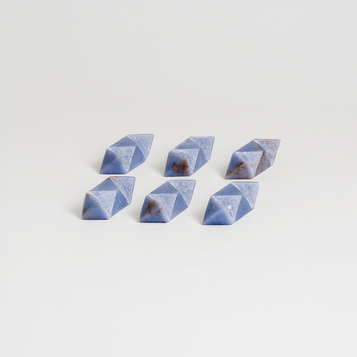 Handcrafted Burr Star | 3D Gemstone Puzzle | Angelite Blue
