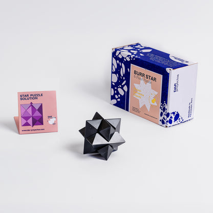 Burr 3D gemstone puzzle in Black Onyx