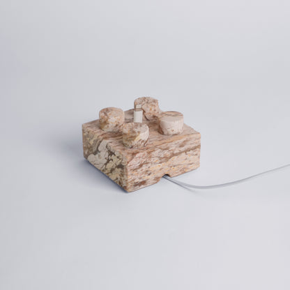 Gemstone Brick Phonestand - Creamy Soapstone