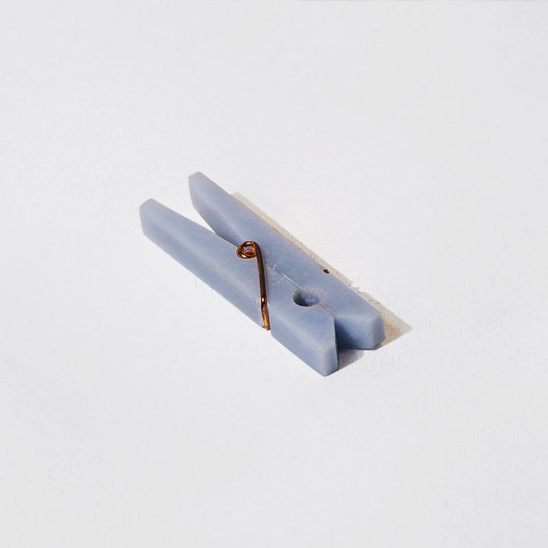 Decorative Gemstone Laundry Clip - Celeste Blue