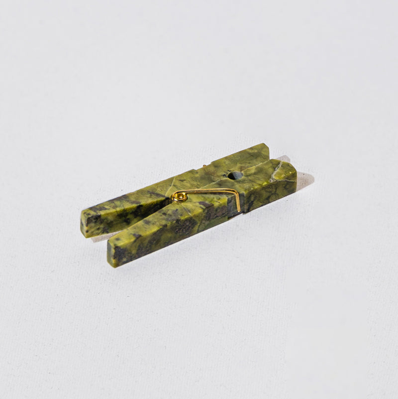 Decorative Gemstone Laundry Clip - Serpentine Green