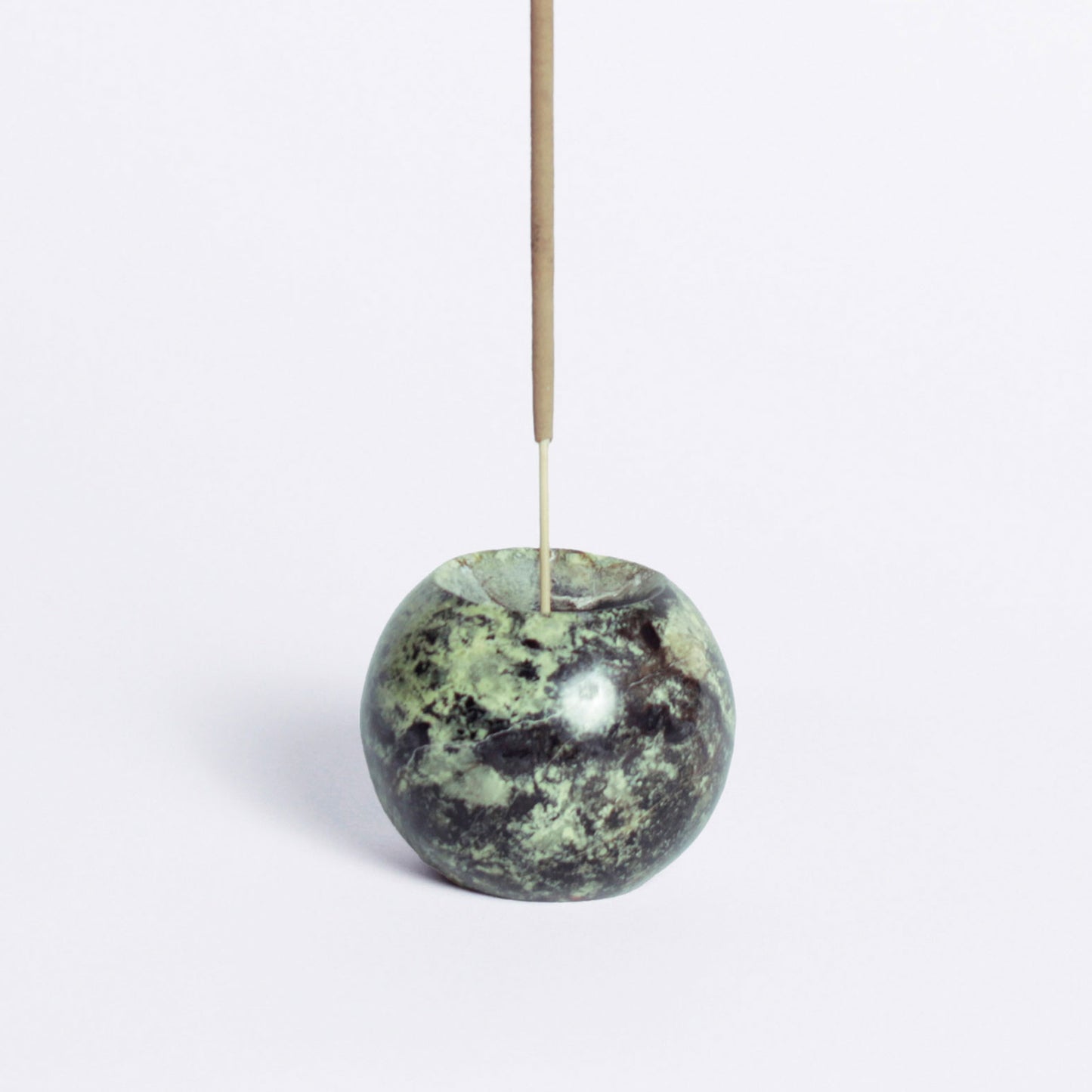 Gemstone sphere incense holder Celestine