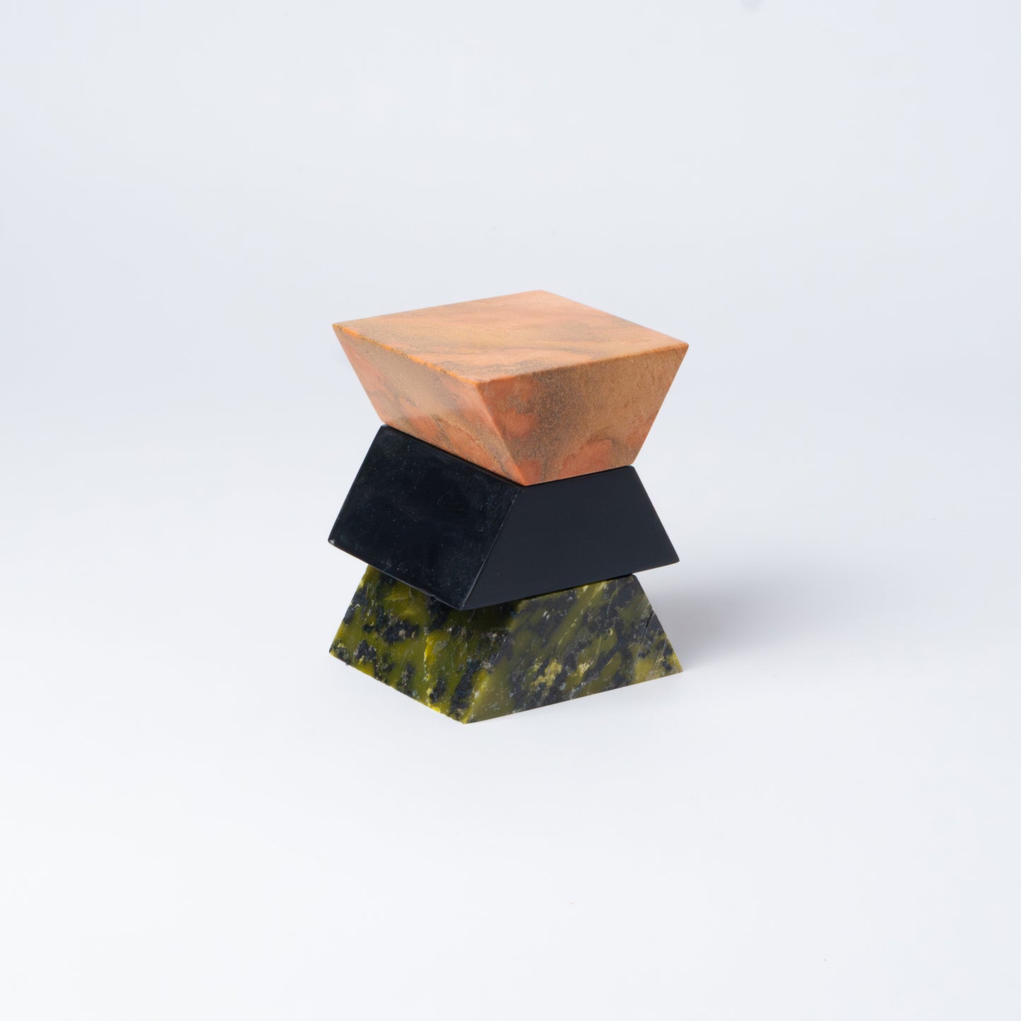 Triangle 3D Gemstone puzzle – Serpentine, Soapstone & Jasper