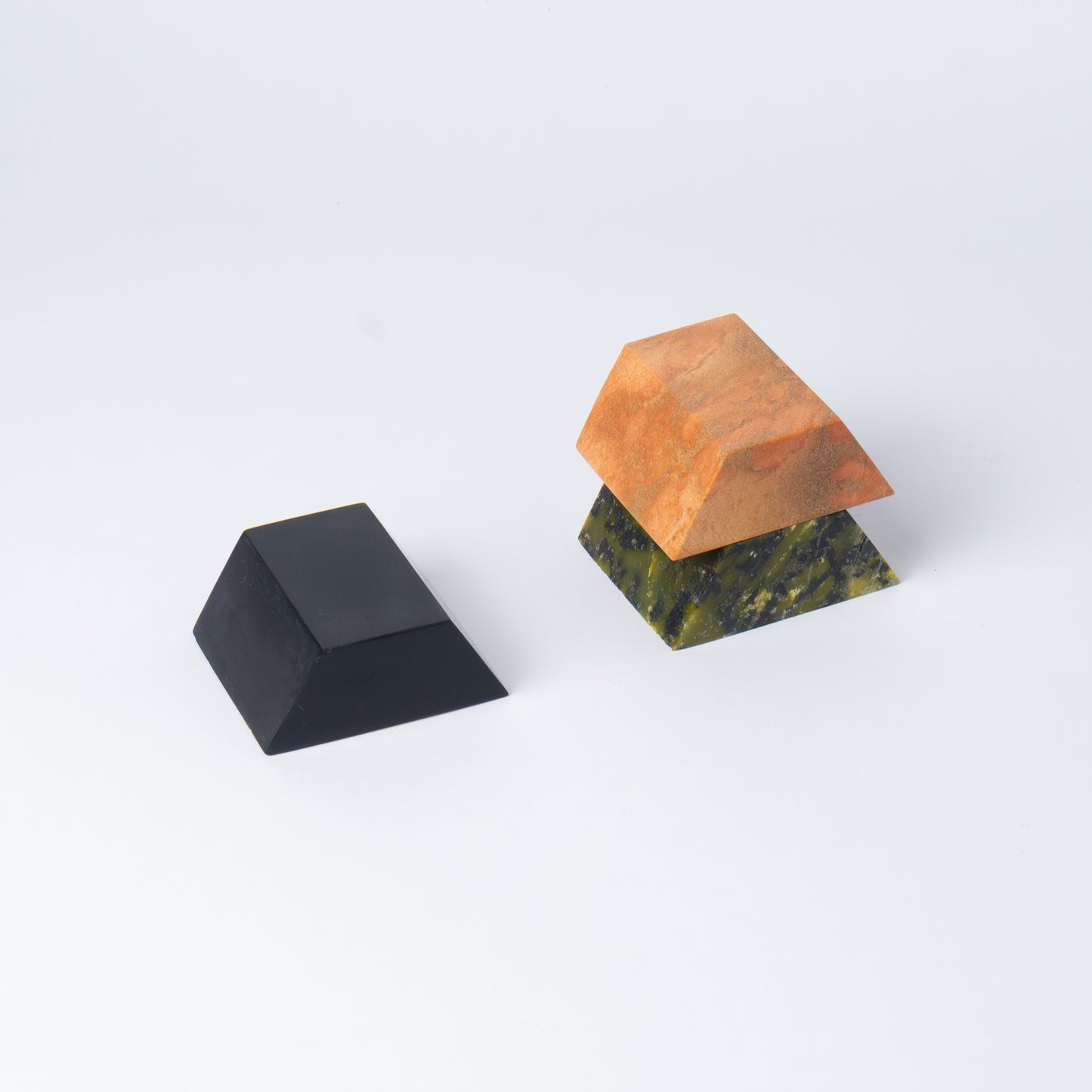 Triangle 3D Gemstone puzzle – Serpentine, Soapstone & Jasper