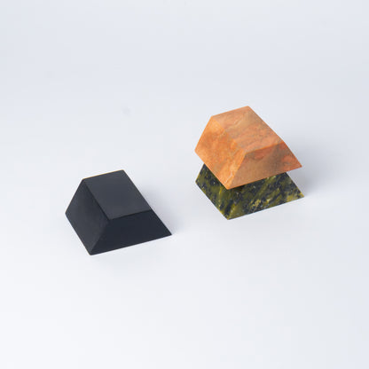 Triangle 3D Gemstone puzzle – Serpentine, Soapstone & Jasper