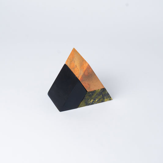Triangle 3D Gemstone puzzle – Serpentine, Soapstone & Jasper