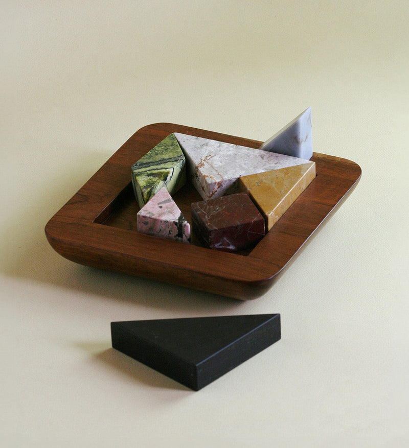 Handcrafted Gemstone XL Super Tangram | Sculptural Puzzle