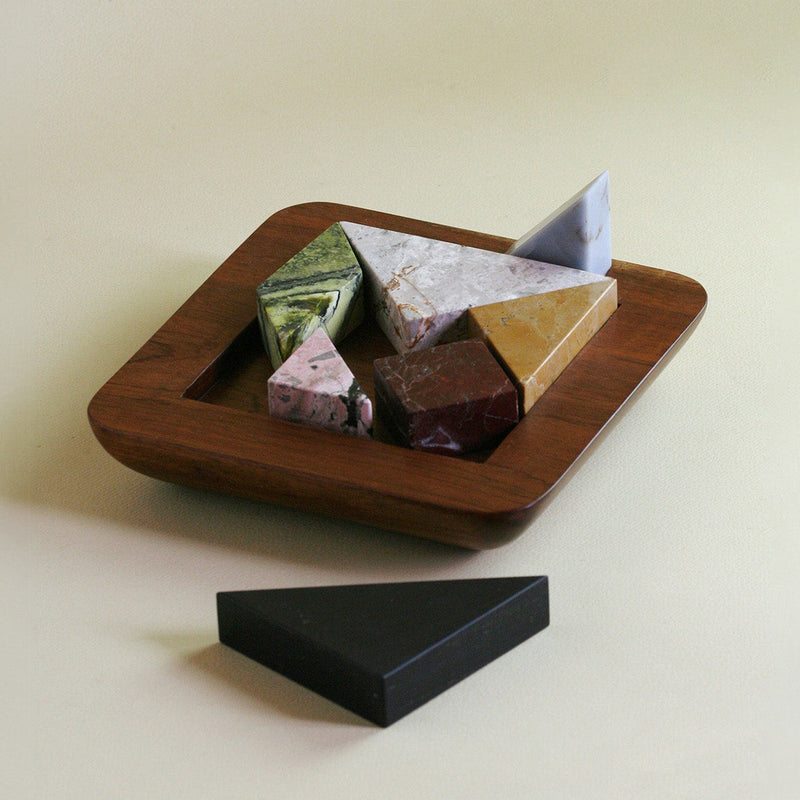 Handcrafted Gemstone XL Super Tangram | Sculptural Puzzle