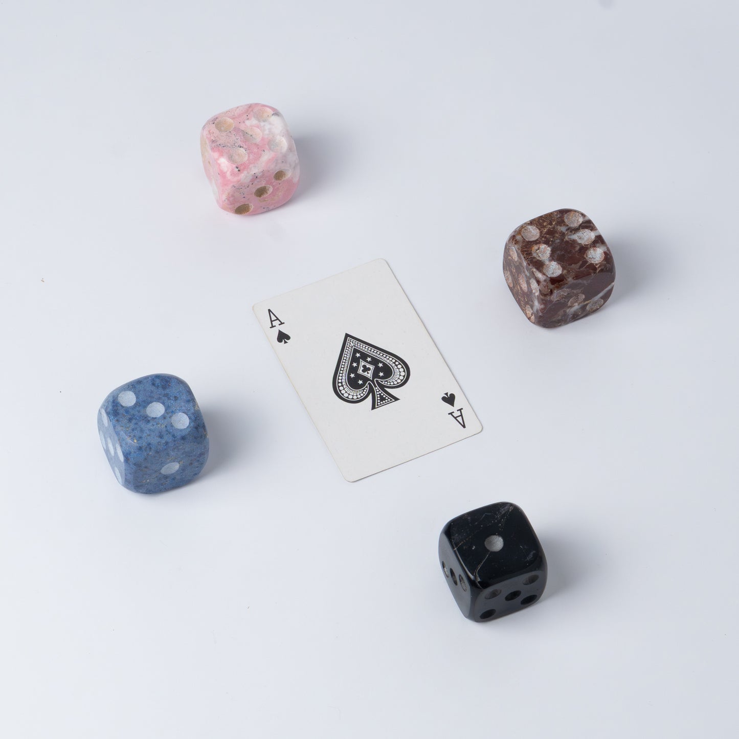 Giant gemstone Dice - set of Four