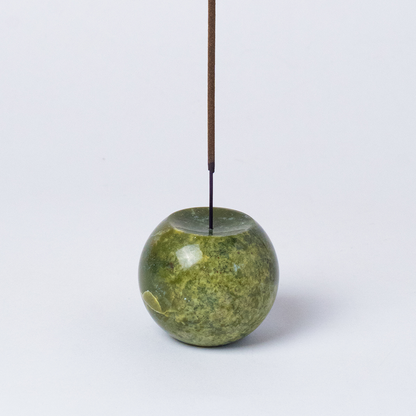 Gemstone sphere incense holder