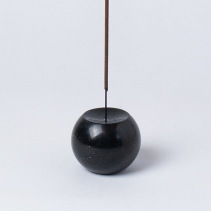 Gemstone sphere incense holder