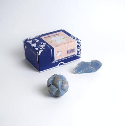 Handcrafted Gemstone Kongming Sphere Burr Puzzle | Blue Angelite