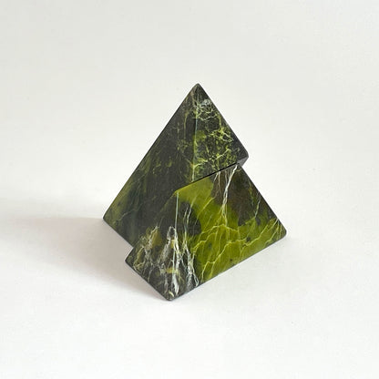 Pyramid Puzzle Sculpture, Serpentine Green