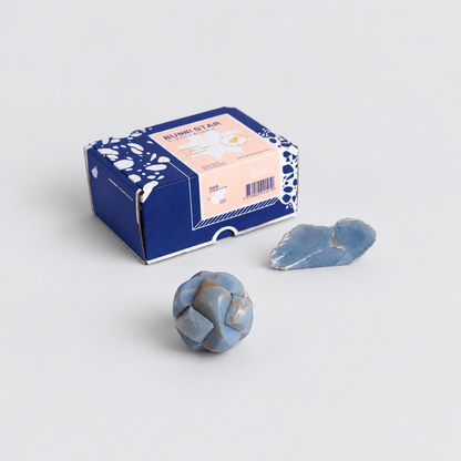 Handcrafted Gemstone Kongming Sphere Burr Puzzle | Blue Angelite