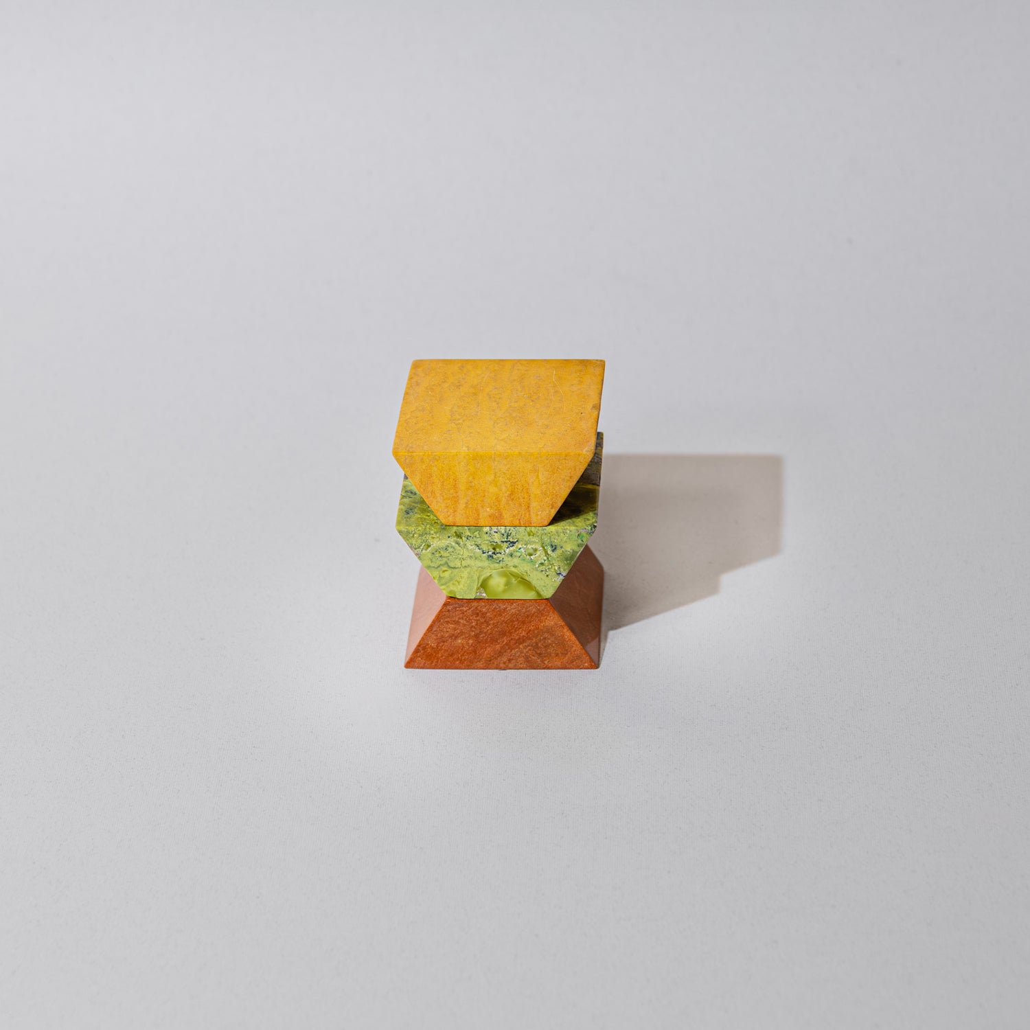 Triangle 3D Gemstone puzzle – Serpentine, Soapstone & Jasper
