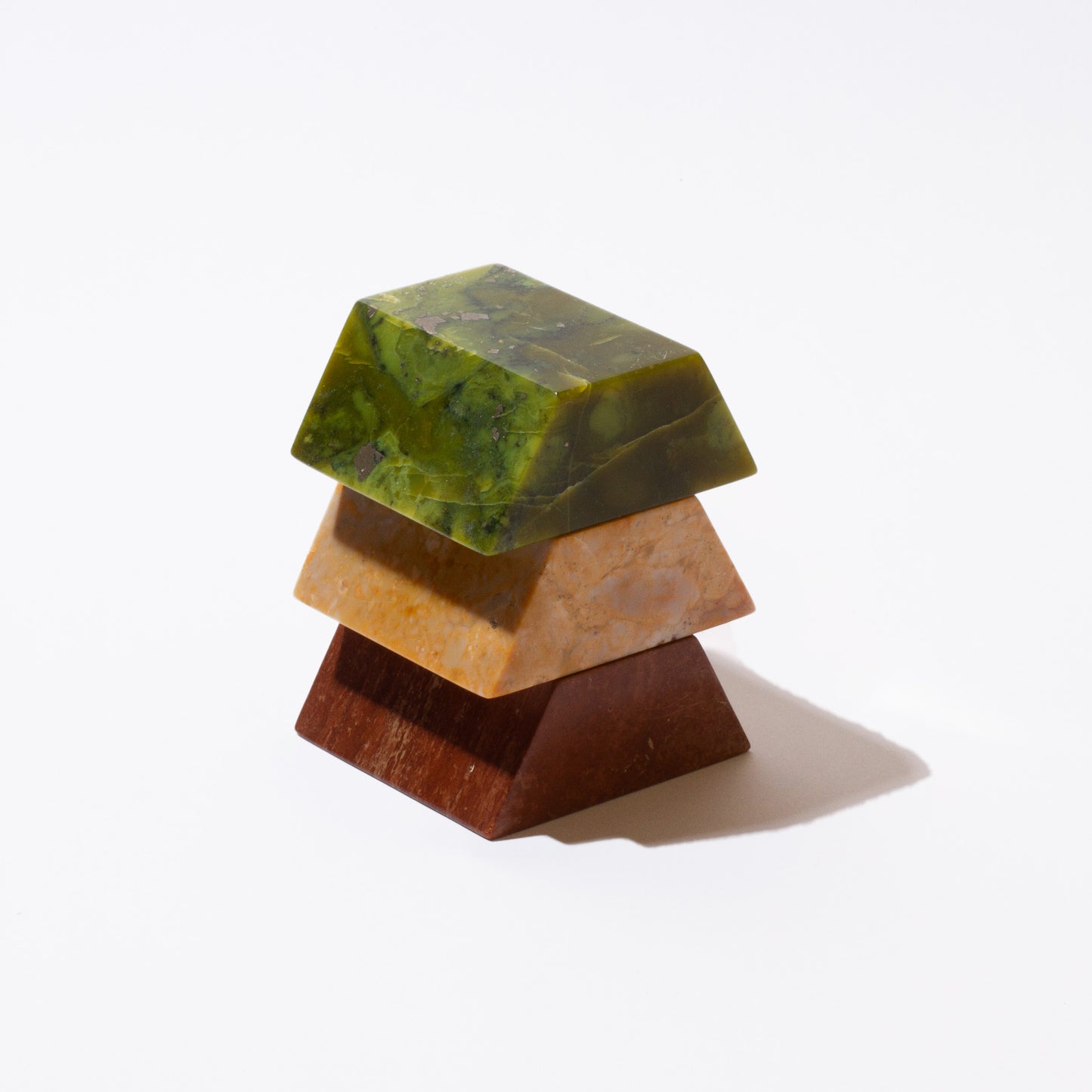 Triangle 3D Gemstone puzzle – Serpentine, Soapstone & Jasper