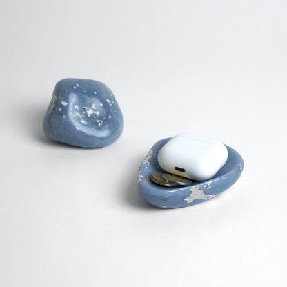 Blue Angelite Gemstone Catchall | Handcrafted Jewelry Dish | DAR Proyectos