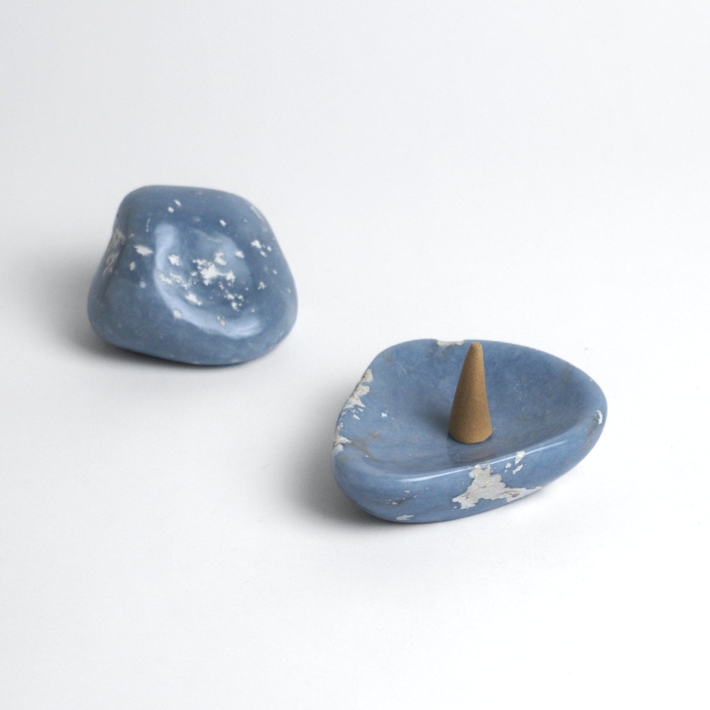 Blue Angelite Gemstone Catchall | Handcrafted Jewelry Dish | DAR Proyectos