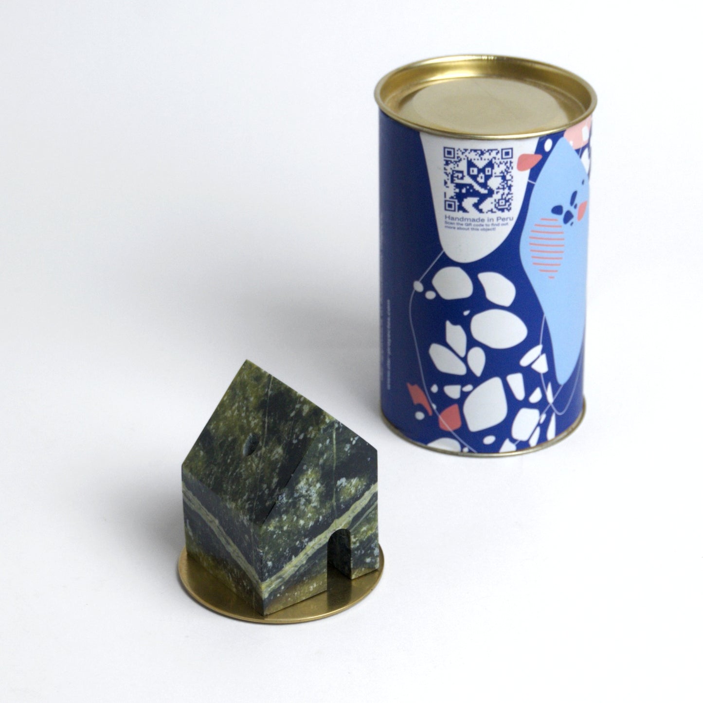 The Stone Casita | Sculptural Incense Burner & Cord Weight | Green Serpentine