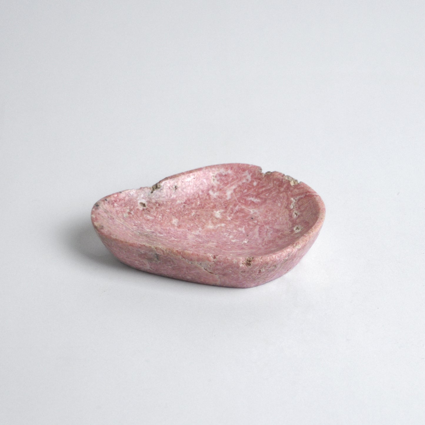 Organic Gemstone Catchall | Sculptural Stone Dish | Rhodonite Pink