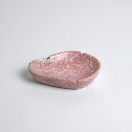 Organic Gemstone Catchall | Sculptural Stone Dish | Rhodonite Pink