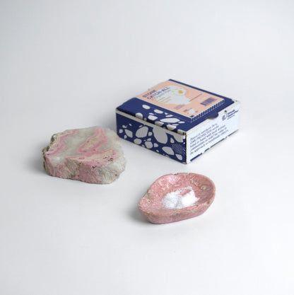 Organic Gemstone Catchall | Sculptural Stone Dish | Rhodonite Pink
