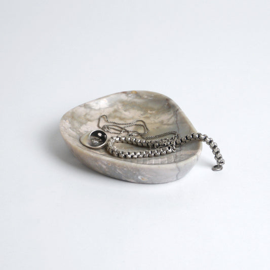 Organic Gemstone Catchall | Sculptural Stone Dish | Soapstone