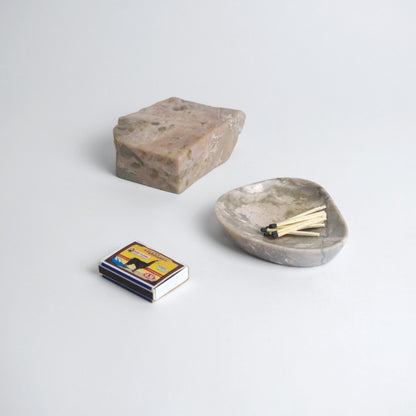 Organic Gemstone Catchall | Sculptural Stone Dish | Soapstone