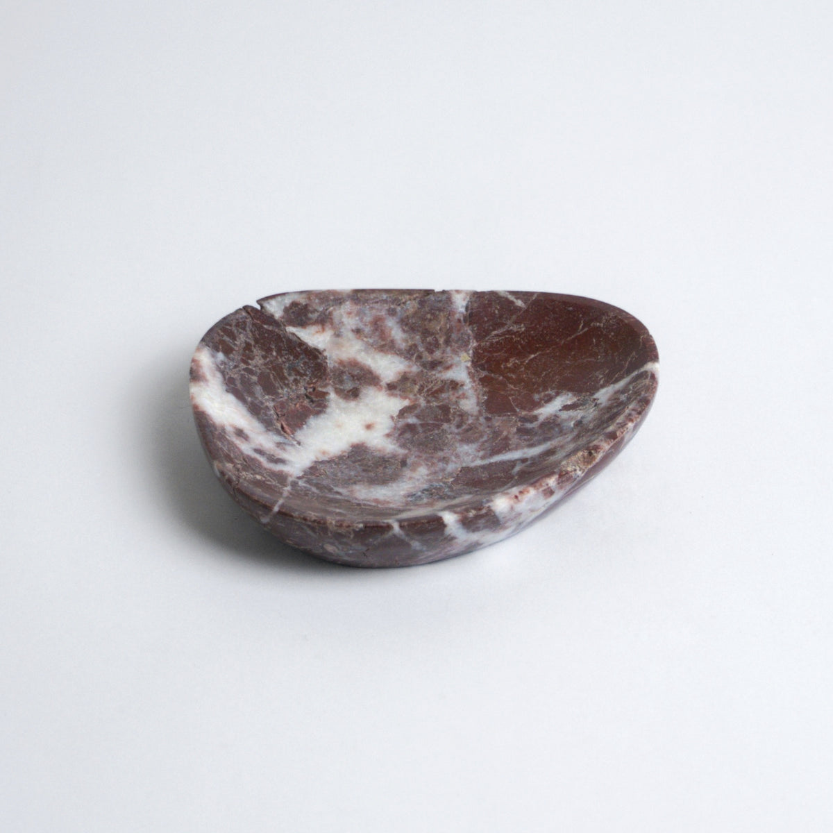 Organic Gemstone Catchall | Sculptural Stone Dish | Red Jasper