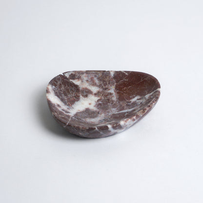 Organic Gemstone Catchall | Sculptural Stone Dish | Red Jasper