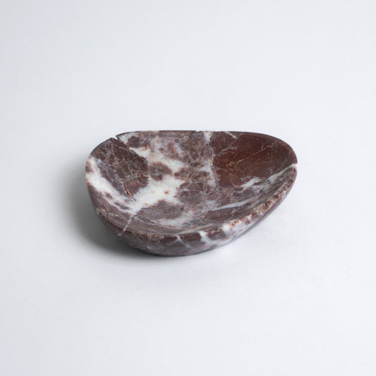 Organic Gemstone Catchall | Sculptural Stone Dish | Red Jasper