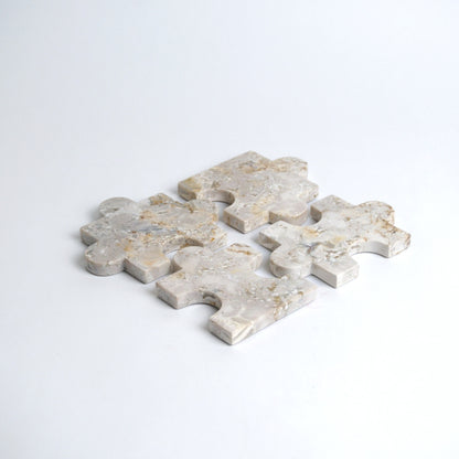 Handcrafted Soapstone Puzzle Coasters | Stone Trivet Set