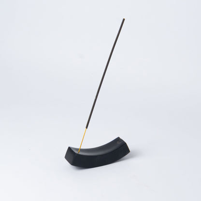 Smile Gemstone Incense Holder - Black Onyx
