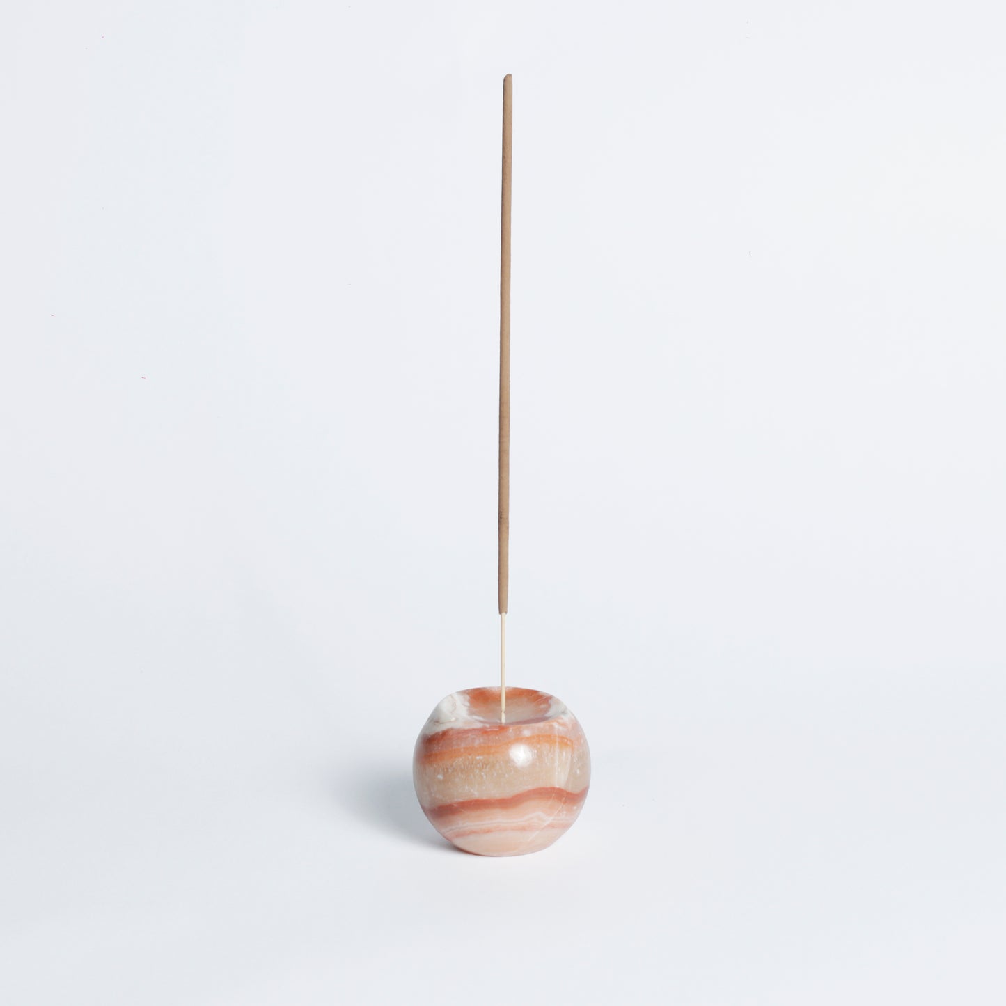 Gemstone sphere incense holder - Onyx Crema