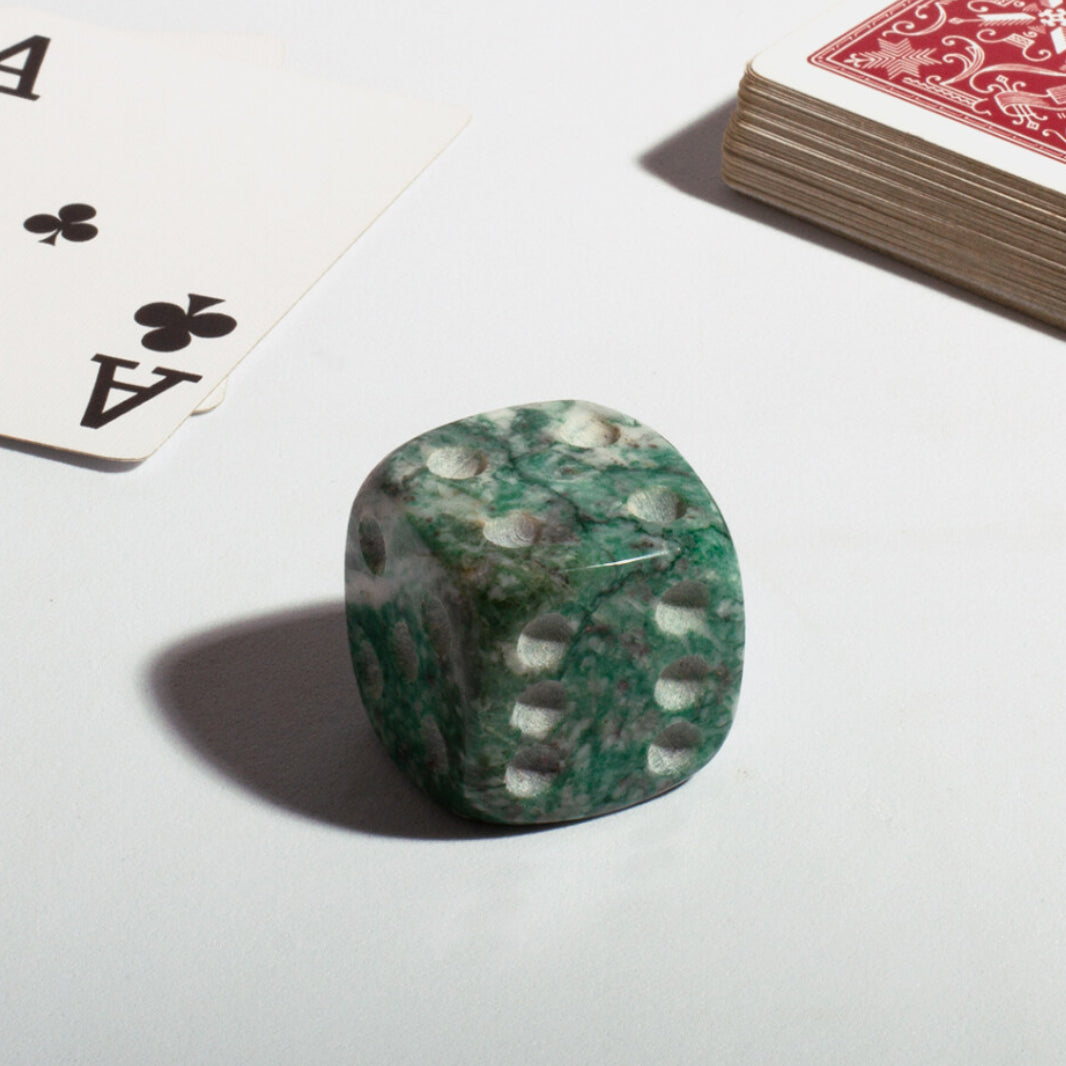 Giant gemstone Dice - set of 2 - Blue and Green