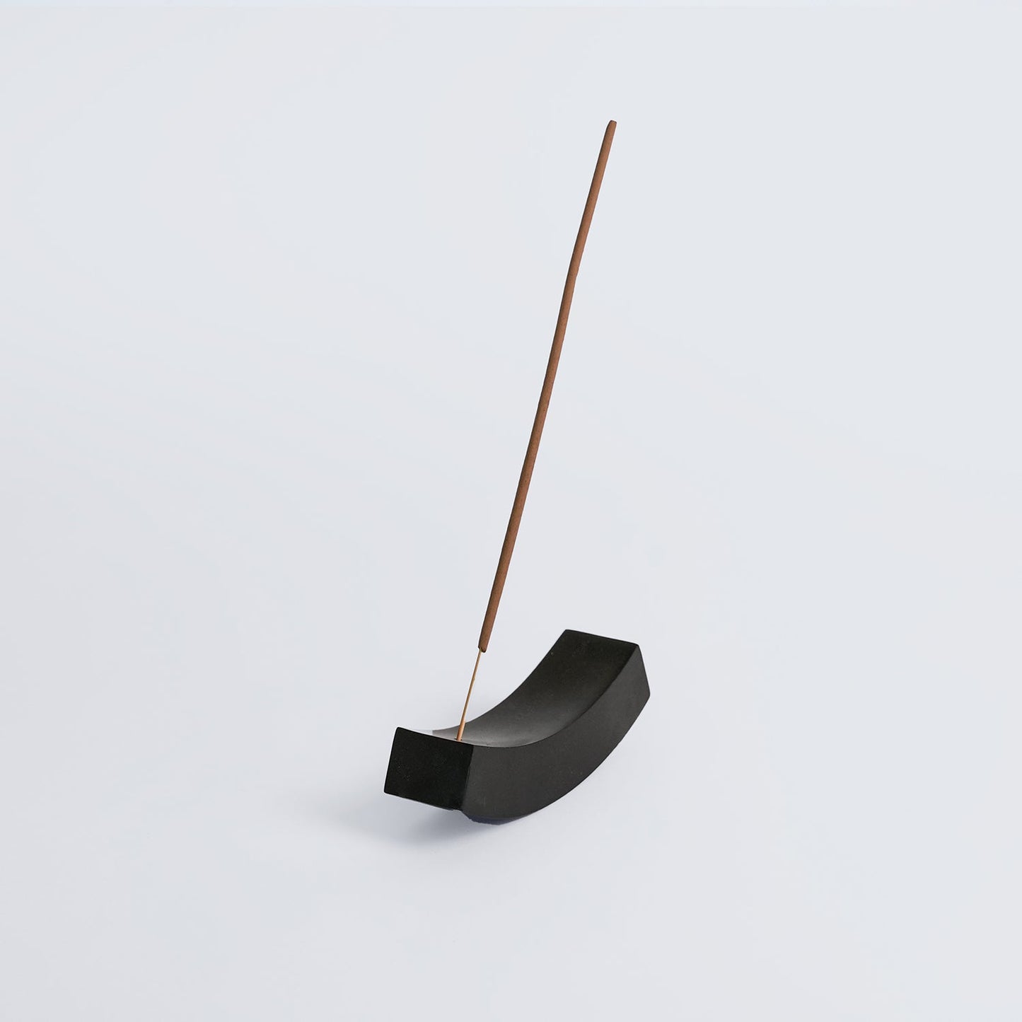 Smile gemstone incense holder - black onyx