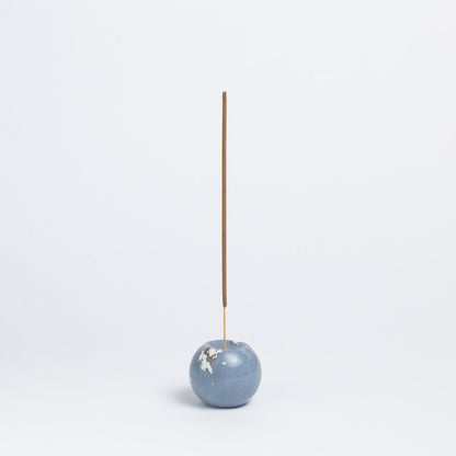 Gemstone sphere incense holder - celestina, made from genuine semi-precious gemstones