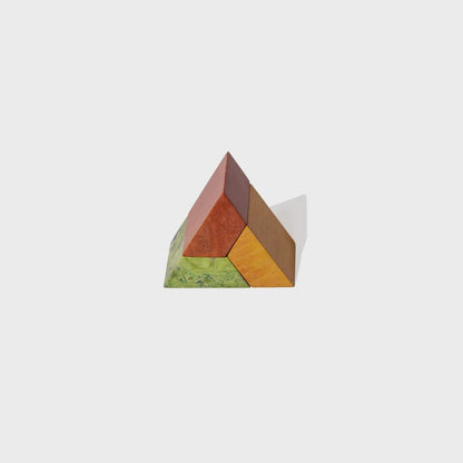 Triangle 3D Gemstone puzzle – Serpentine, Soapstone & Jasper