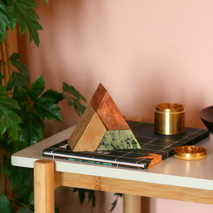 Triangle 3D Gemstone puzzle – Serpentine, Soapstone & Jasper