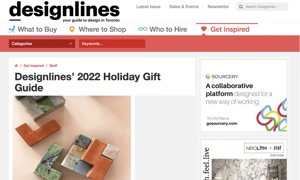 DESIGN LINES – 2022 Holiday Gift guide